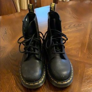 Boys Doc Martin Black Boots